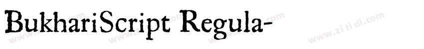 BukhariScript Regula字体转换